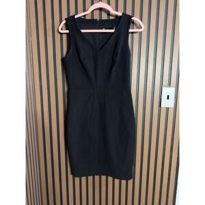 Project Gravitas Black V Neck Sheath Dress Made in USA Size 4